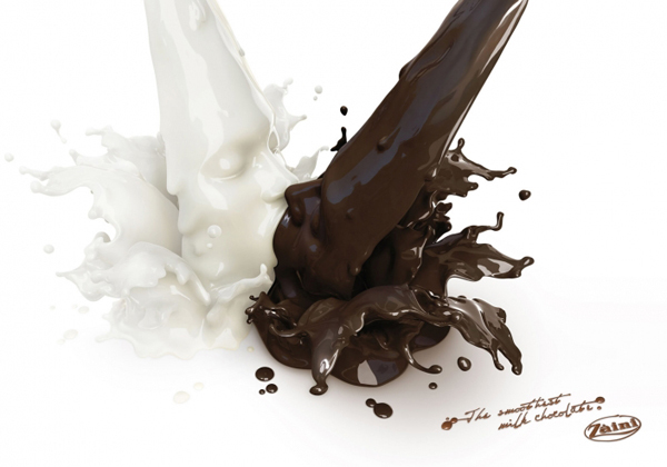 Zaini巧克力创意广告――用嘴去体验